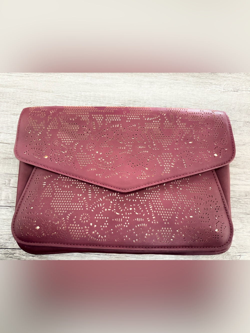 Maroon Clutch/Crossbody Purse